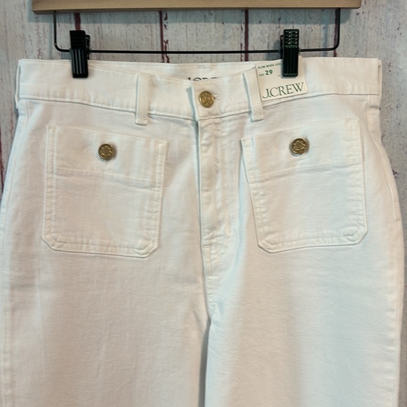 NWT J. Crew Sailor slim wide-leg jean in white - Picture 13 of 16